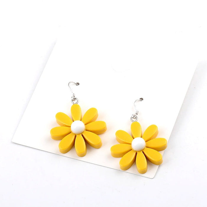 Wholesale Earrings Resin Daisy Flowers JDC-ES-XLL003