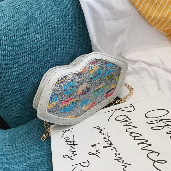 Wholesale Colorful Lip Crossbody Bag Cute Chain Shoulder Bag