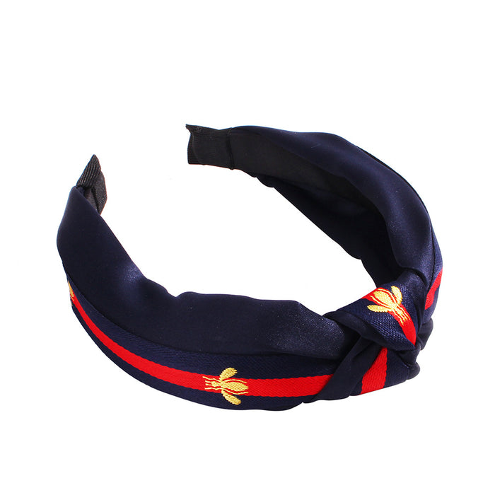 Wholesale Wide Edge Simple Fabric Knotted Headband JDC-HD-Yiyue002