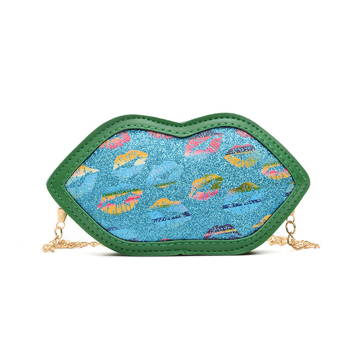 Wholesale Colorful Lip Crossbody Bag Cute Chain Shoulder Bag