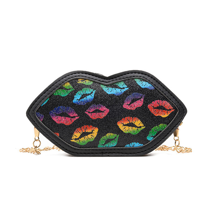 Wholesale Colorful Lip Crossbody Bag Cute Chain Shoulder Bag