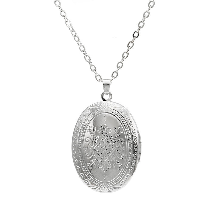 Wholesale best selling new explosions retro openable pendant phase box necklace spot