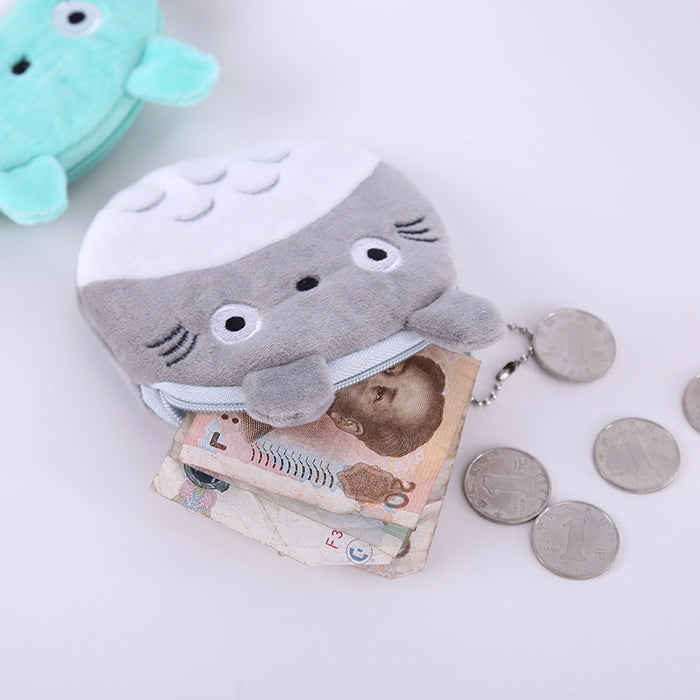 Wholesale Cute Animal Wallet Cartoon Plush Storage Card Bag Children's Handheld Key Bag JDC-WT-RC002