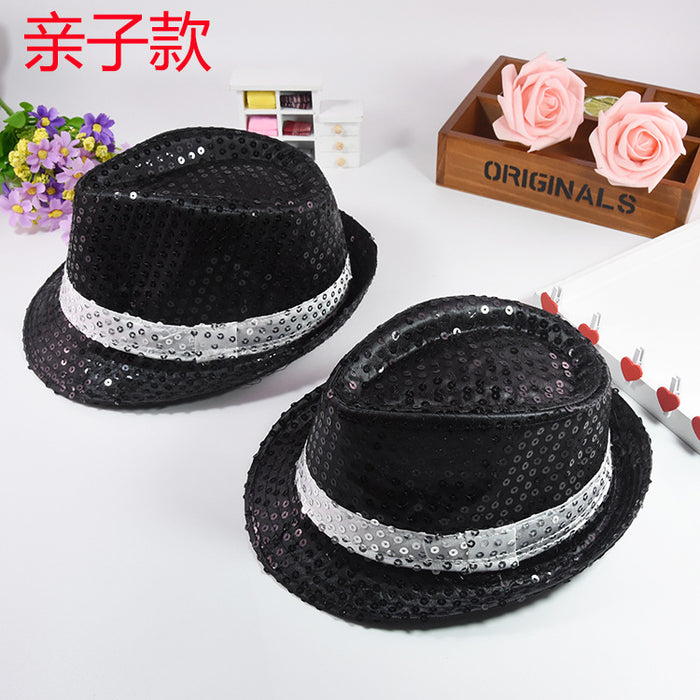 Wholesale Universal sequin hat, top hat, stage dance performance hat
