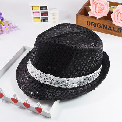 Wholesale Universal sequin hat, top hat, stage dance performance hat