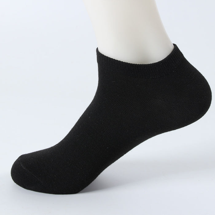 Wholesale Basic solid color white casual cotton socks with low cut and shallow mouth design