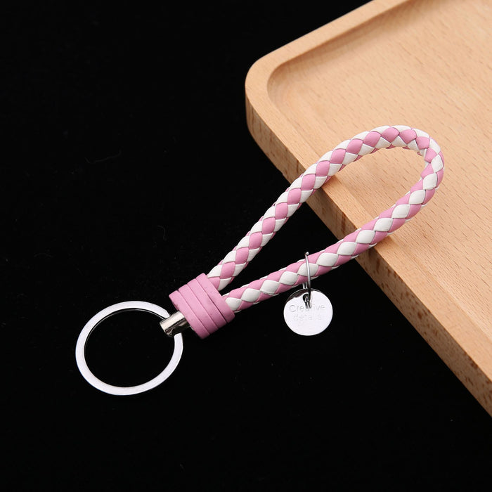 Wholesale Leather Woven Keychains, Car Accessories, Couple Bags, Accessories JDC-KC-BD006