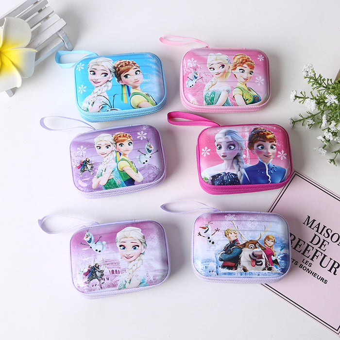 Wholesale Jewelry Accessories Tinplate Storage Bag Rectangular Student Portable Zipper Bag Cartoon Children's Coin Bag Storage Box