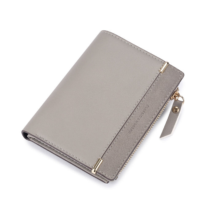 Wholesale Two Fold Short Frosted Pu Wallet JDC-WT-TLA004