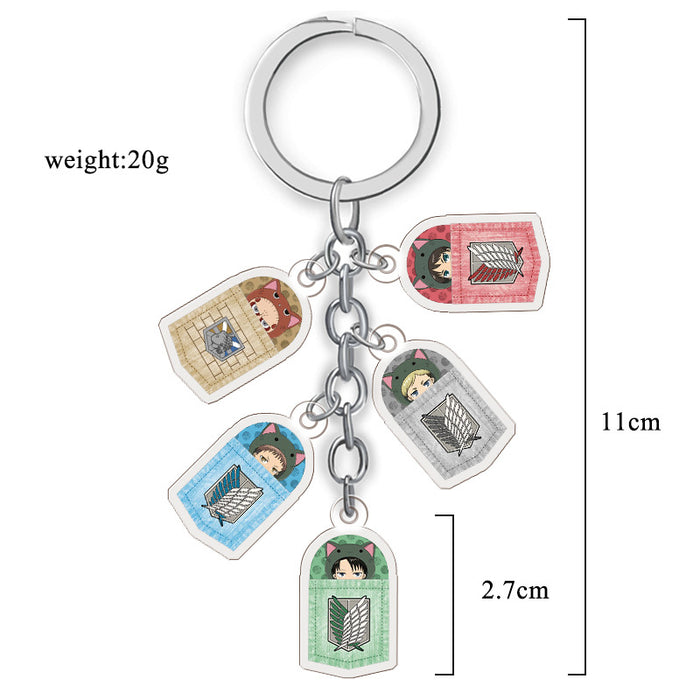 Wholesale Anime Merchandise Acrylic Double-Sided Transparent Keychain