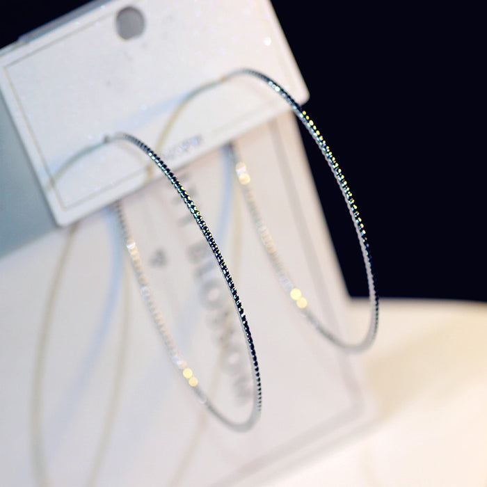 Wholesale New Fashionable, Personalized, Exaggerated, Trendy, Large Circle, Golden Circle, Ring Earrings