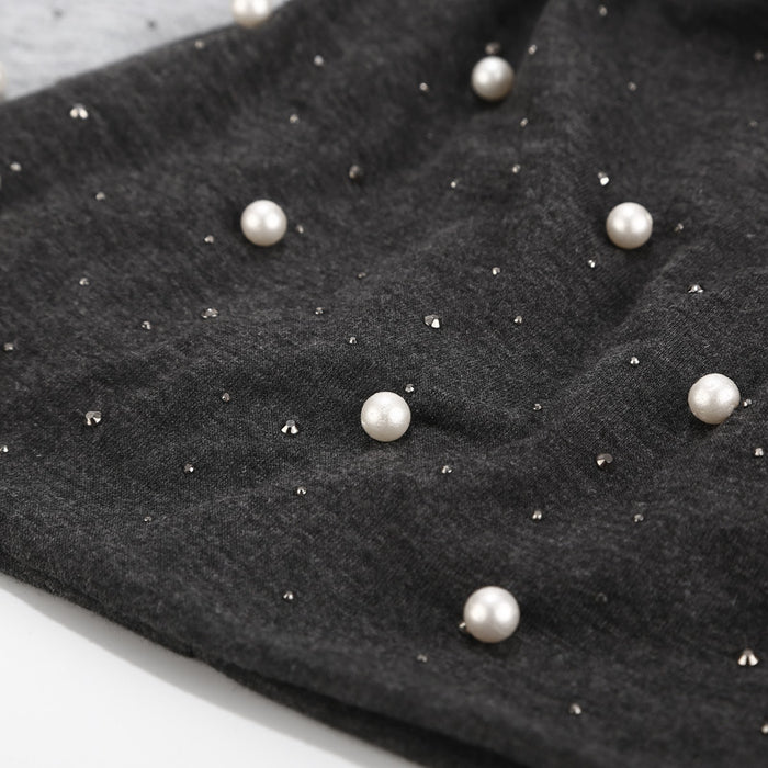 Wholesale Pearl-embellished rhinestone-decorated cotton
