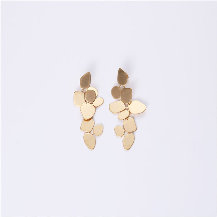 Wholesale Detachable earrings with simple design and long irregular geometric earrings