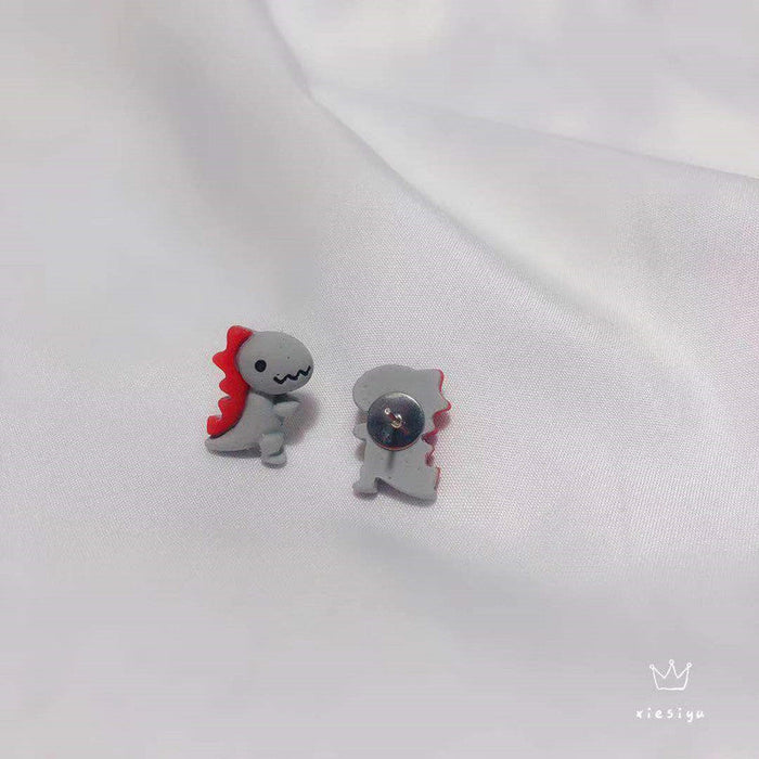 Wholesale Resin Earrings Cute Little Dinosaur JDC-ES-Wenhua012
