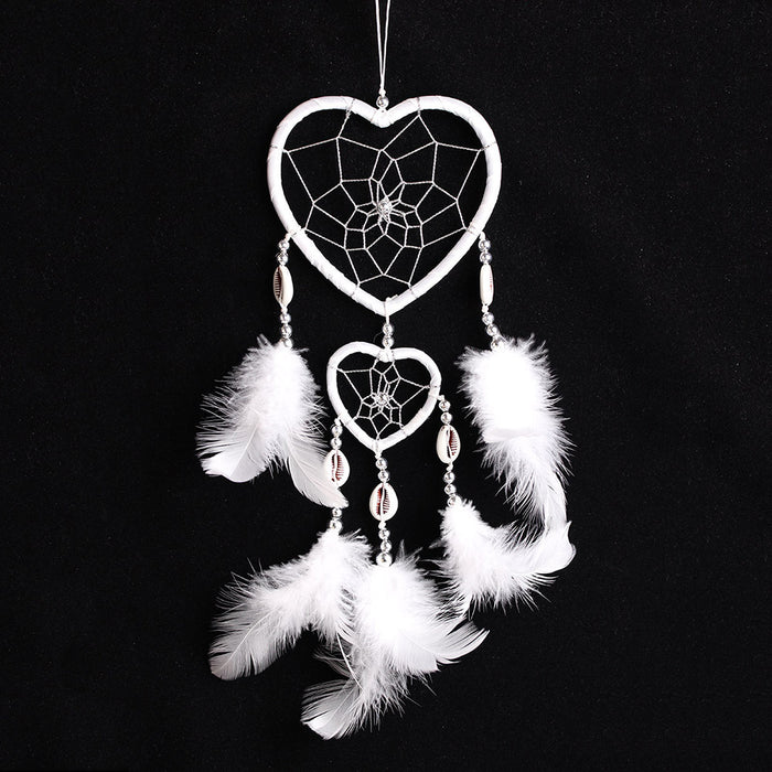 Wholesale Heart Indian Style Dreamcatcher Wall Decor Iron Pink