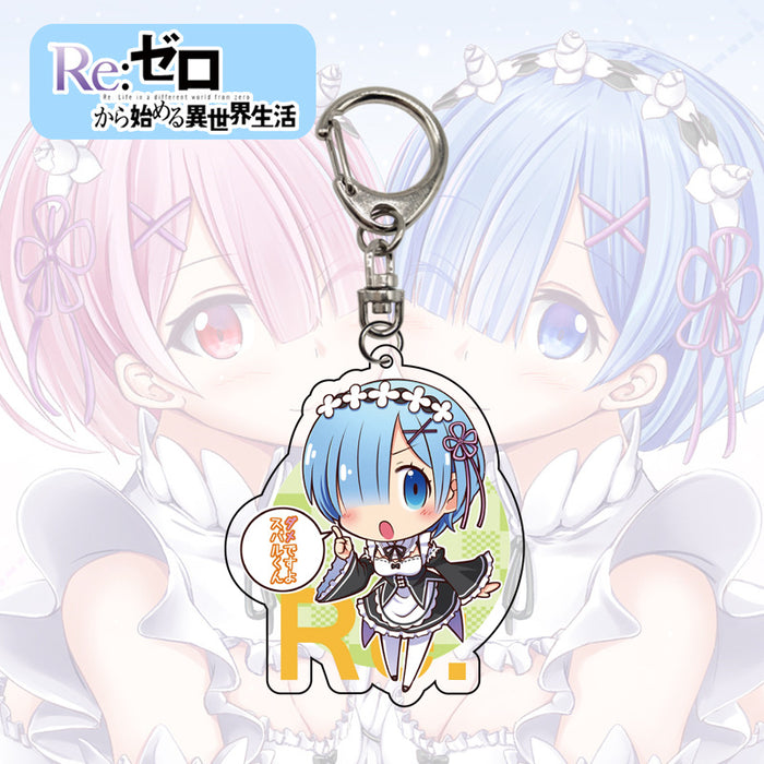 Wholesale Transparent keychain acrylic pendant