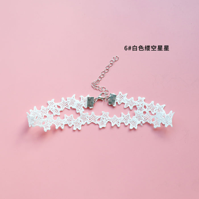 Wholesale Simple necklace, temperament, neckband accessories, floral lace, collarbone chain