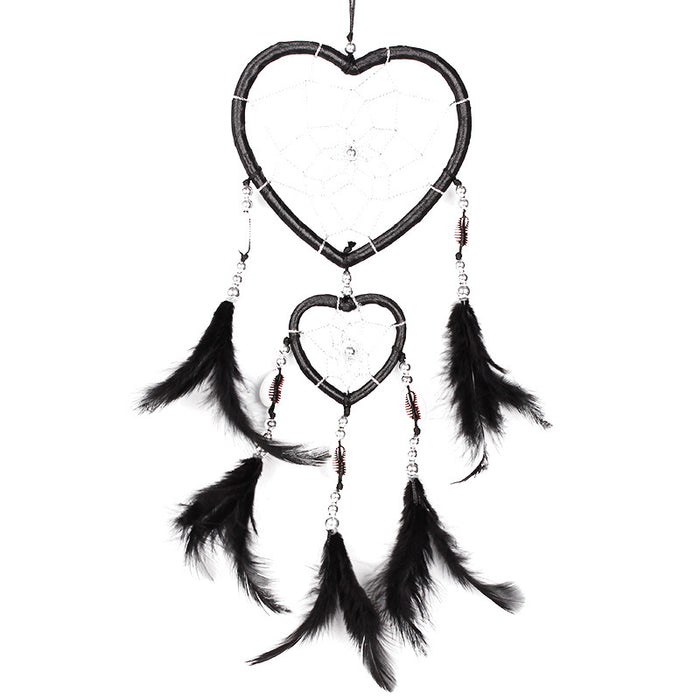 Wholesale Heart Indian Style Dreamcatcher Wall Decor Iron Pink