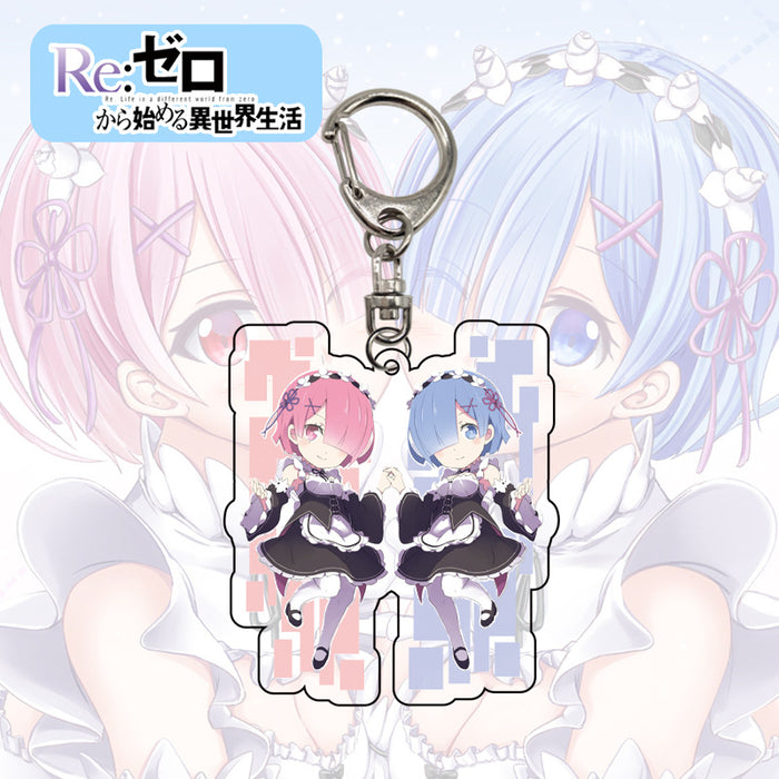 Wholesale Transparent keychain acrylic pendant