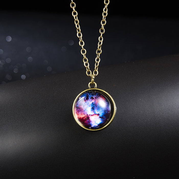 Wholesale Galaxy Nebula Cosmic Pendant Necklace Creative Cosmic Star Necklace