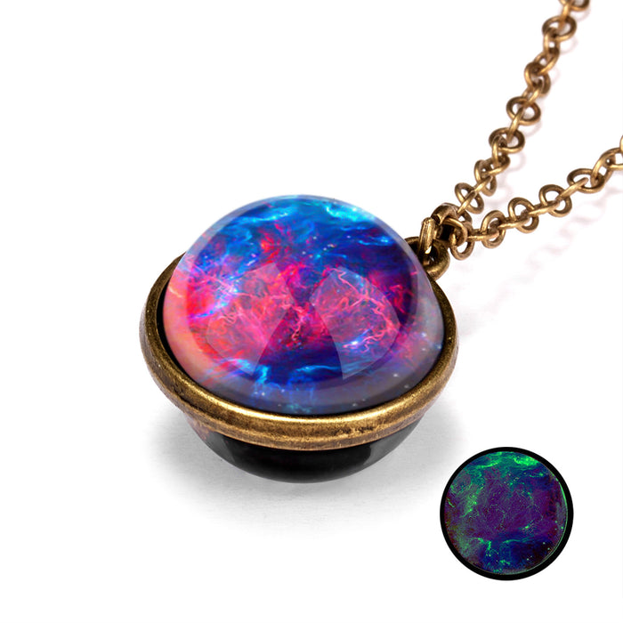 Wholesale Galaxy Nebula Cosmic Pendant Necklace Creative Cosmic Star Necklace