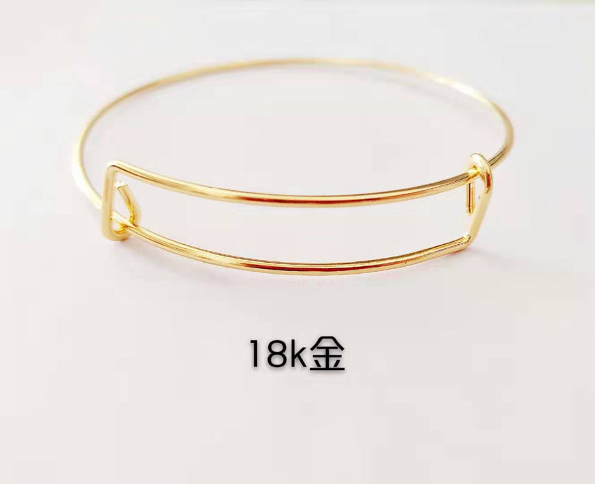 Wholesale Push pull Bracelet DIY Adjustable Bracelet Steel Wire Gold Plated Popular Jewelry Wholesale