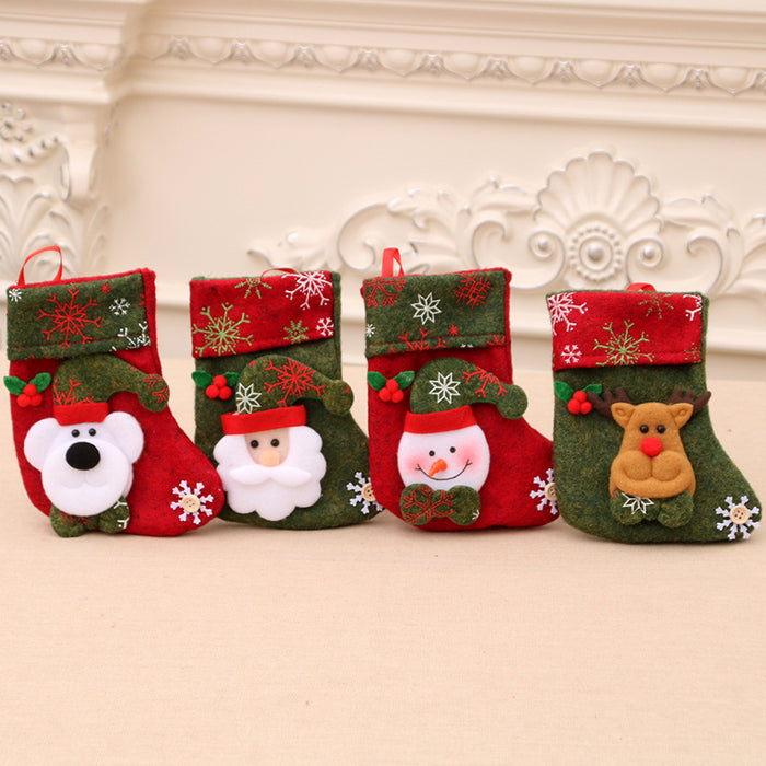 Wholesale Christmas Gift Bag Christmas Decorations Printed Candy Bag Christmas Decoration Socks