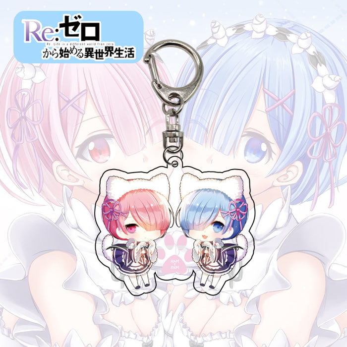 Wholesale Transparent keychain acrylic pendant