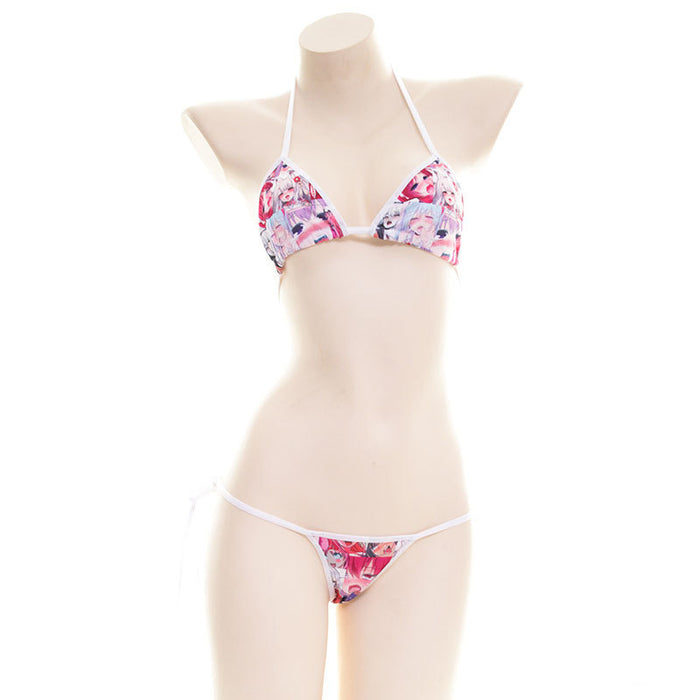 Wholesale Sexy and personalized cartoon bikini set with printed straps, underwear, pajamas