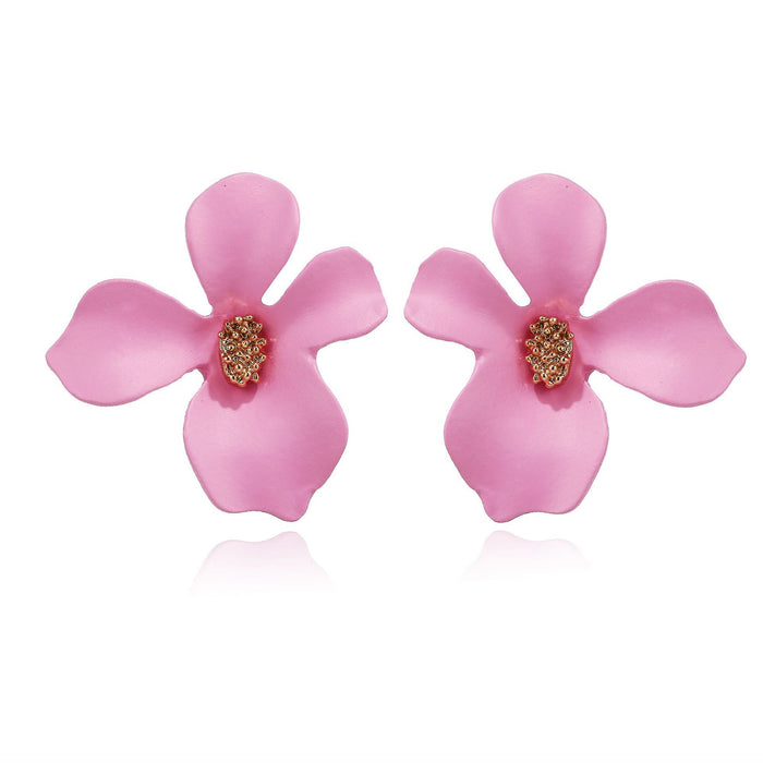 Wholesale Alloy Small Fresh Petals Earrings JDC-ES-Hem002