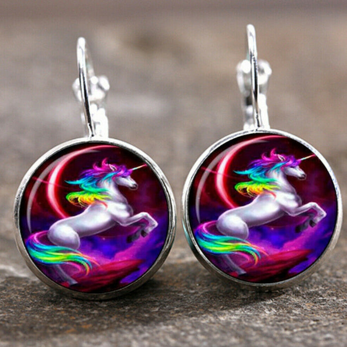 Wholesale Time Stone Pendant Moon Angel Earrings DIY Alloy Earrings Earrings Buckle