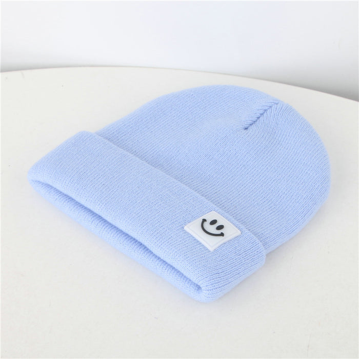Wholesale Baby hat label sleeve yarn hat cartoon knitted hat