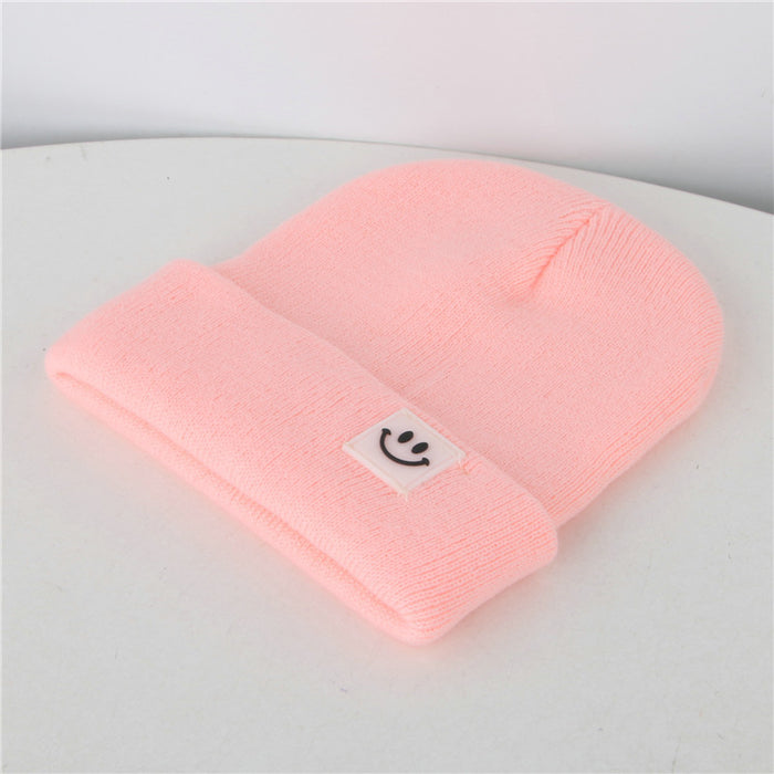 Wholesale Baby hat label sleeve yarn hat cartoon knitted hat