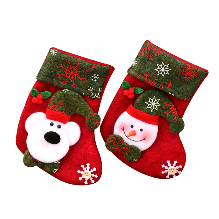 Wholesale Christmas Gift Bag Christmas Decorations Printed Candy Bag Christmas Decoration Socks