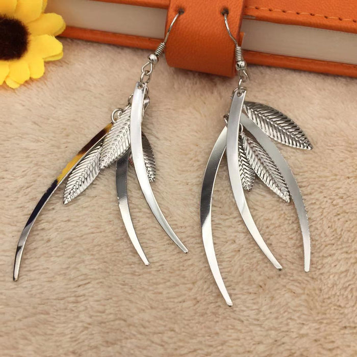 Wholesale   Willow tassel ladies earrings metal ear jewelry earrings