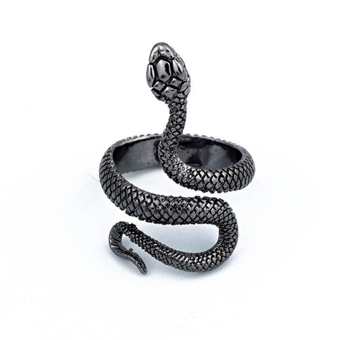 Wholesale silver-plated paint spirit snake unisex ring