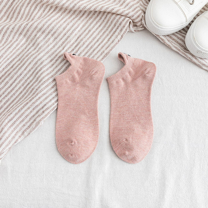 Wholesale Low cut short socks, personalized cartoon embroidery socks, boat socks