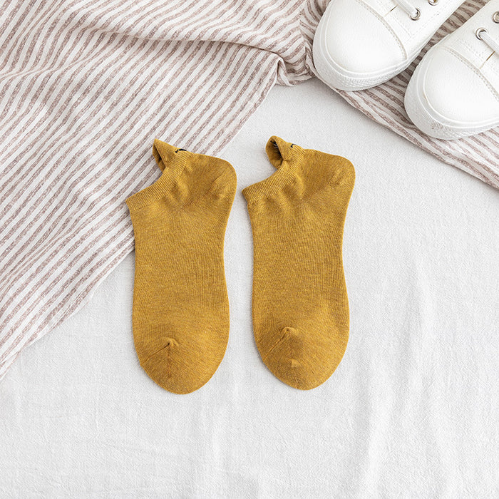 Wholesale Low cut short socks, personalized cartoon embroidery socks, boat socks