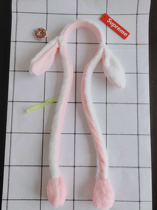 Wholesale Glowing bunny hat with moving ears cute plush warm hat