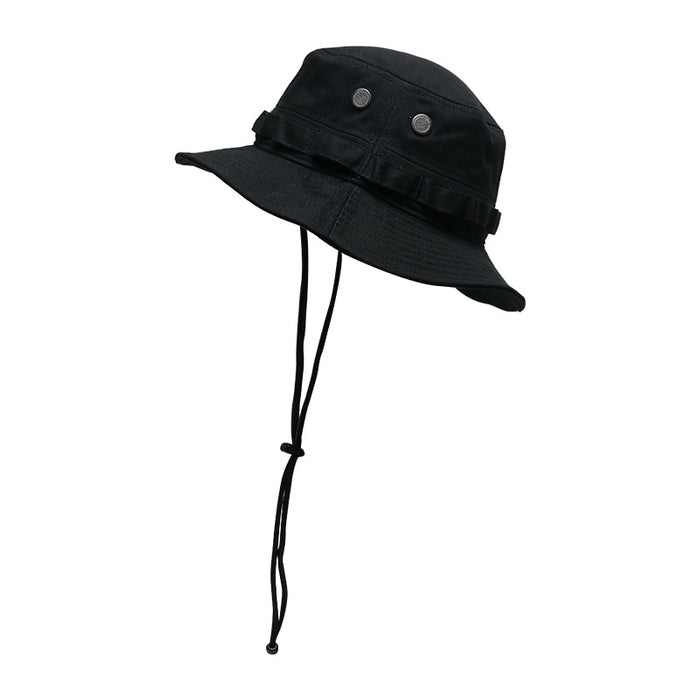 Wholesale Outdoor fishing sun hat, breathable fisherman hat, folding basin hat, drawstring hat