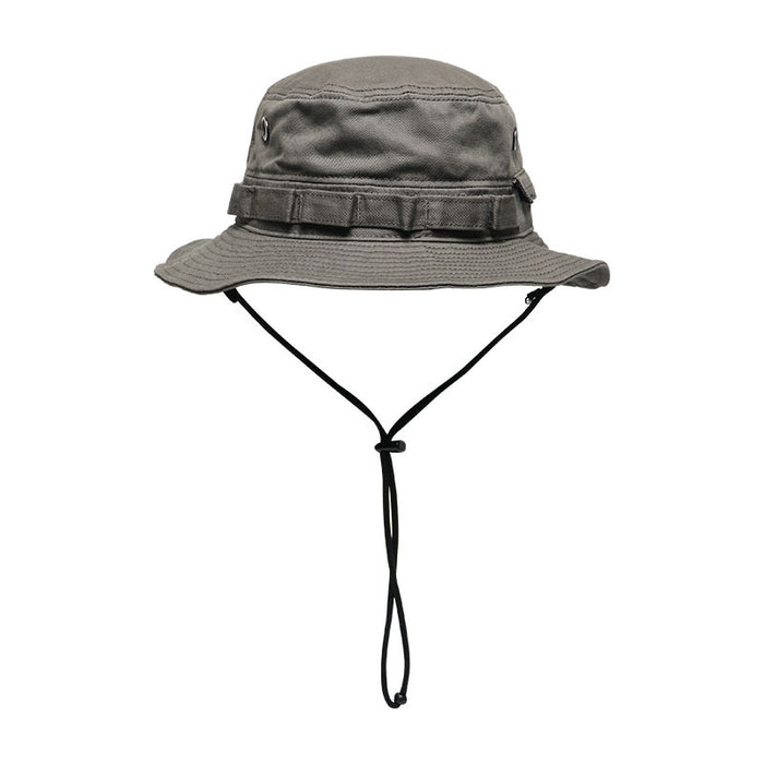 Wholesale Outdoor fishing sun hat, breathable fisherman hat, folding basin hat, drawstring hat