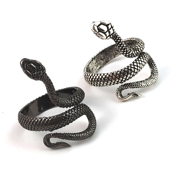 Wholesale silver-plated paint spirit snake unisex ring