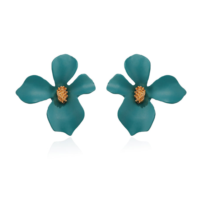 Wholesale Alloy Small Fresh Petals Earrings JDC-ES-Hem002
