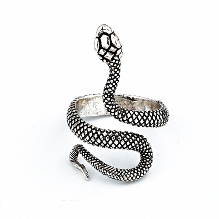 Wholesale silver-plated paint spirit snake unisex ring