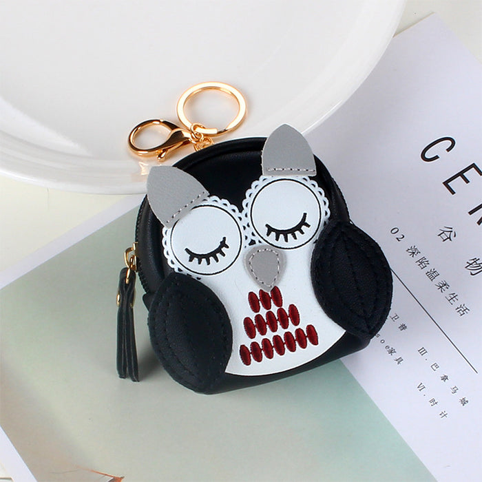 Wholesale PU cute owl zipper coin purse JDC-WT-YouTu006