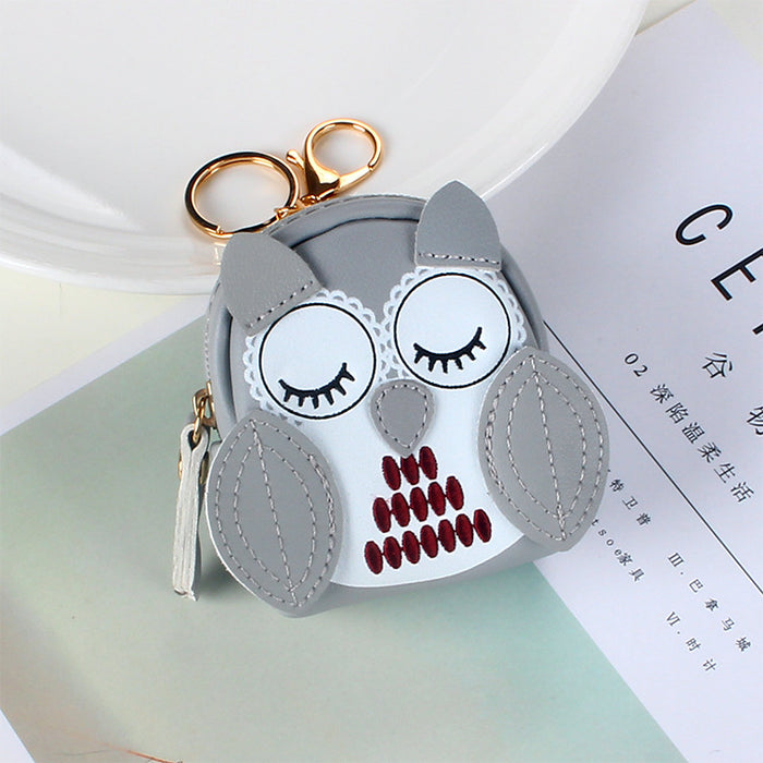 Wholesale PU cute owl zipper coin purse JDC-WT-YouTu006