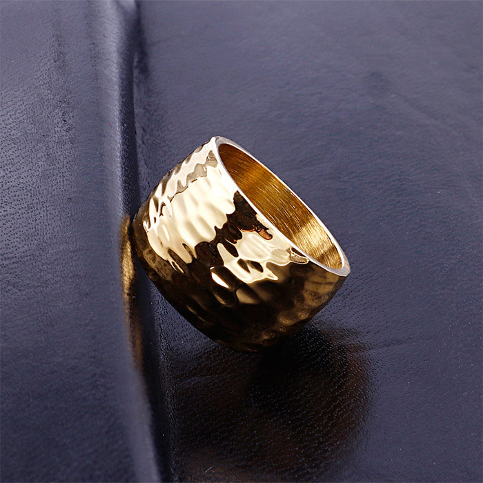 Wholesale Simple Stainless Steel Irregular Pattern Ring