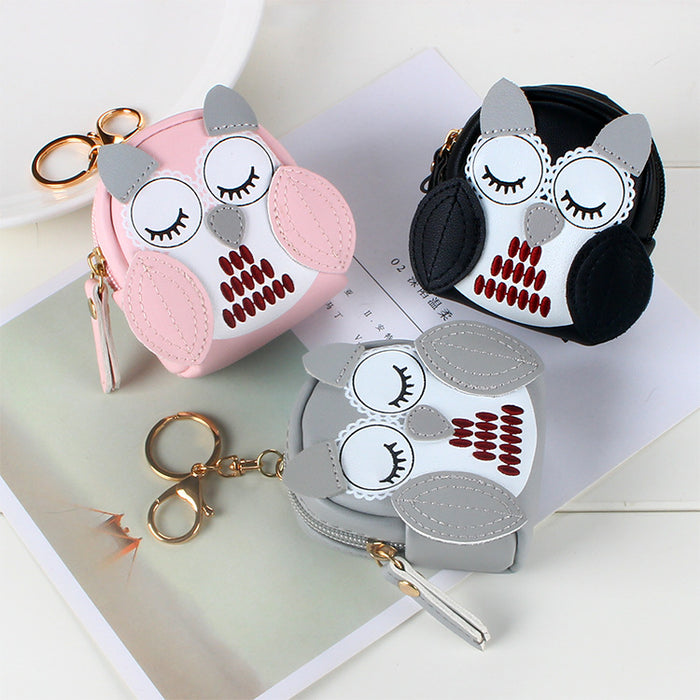 Wholesale PU cute owl zipper coin purse JDC-WT-YouTu006