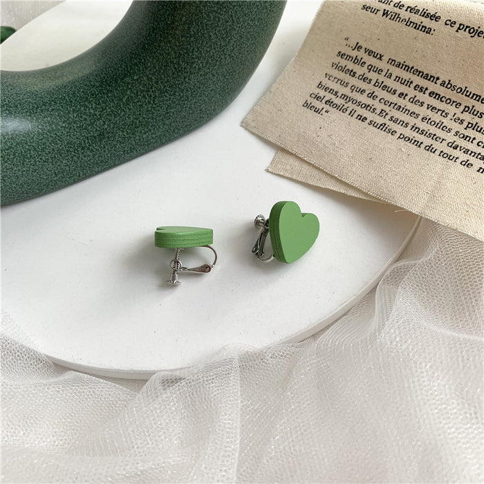 Wholesale Avocado Alloy Paint Ear Clip JDC-ES-ABL010