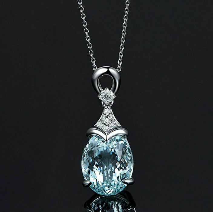 Wholesale Krahai Blue Treasure Pendant with Diamond Set, Colored Gemstone Pendant, Jewelry